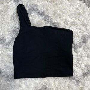 Lululemon Athletica Black One-Shoulder Tank Top